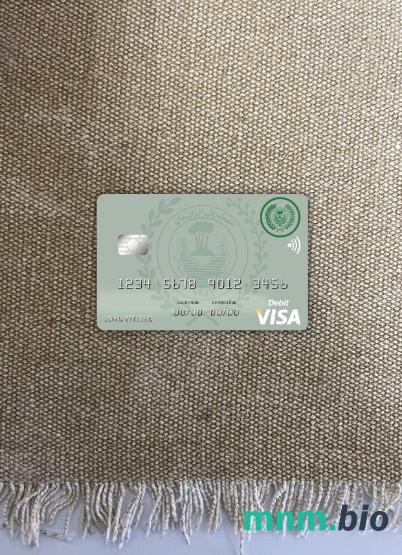 Iraq Rafidain bank visa obciążyć card version 2 wygląd fotograficzny skan PSD + zdjęcie